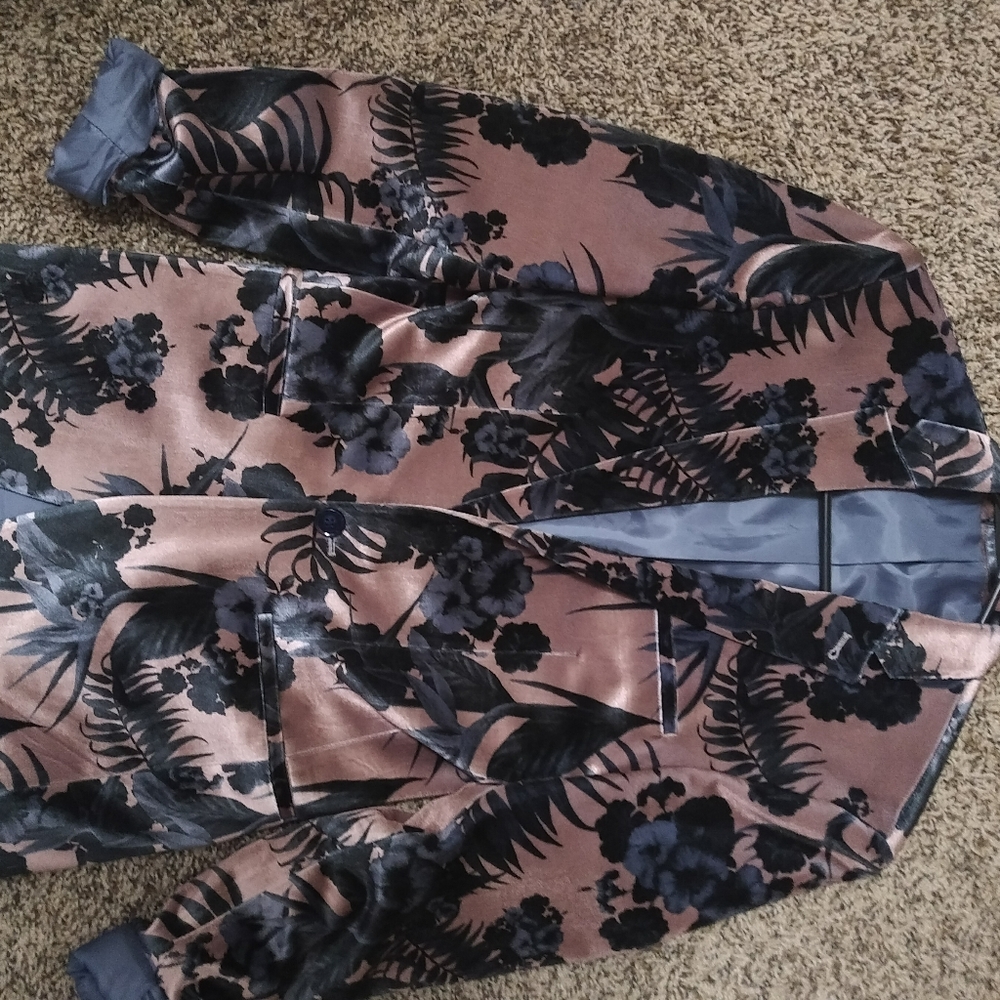 ASOS Floral Velvet Blazer